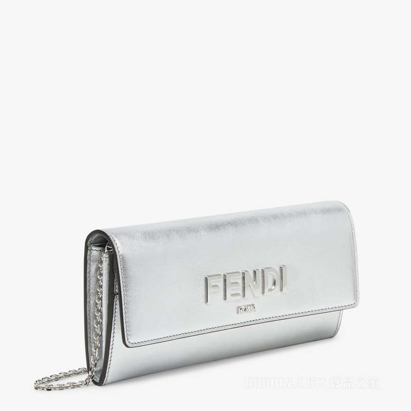 FENDI Roma Continental链带皮夹 银色皮夹
