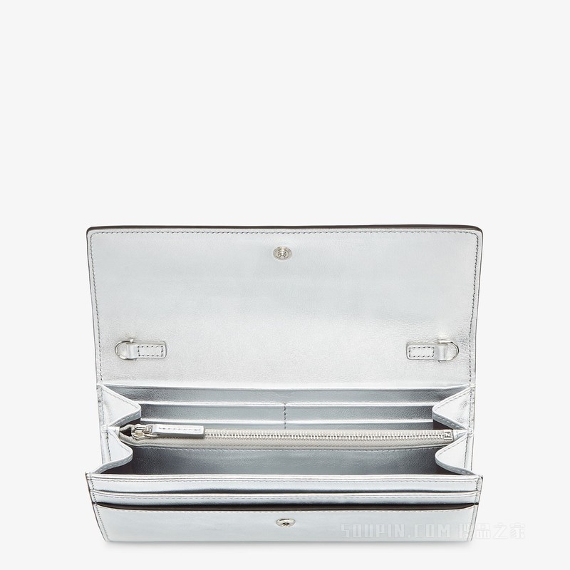 FENDI Roma Continental链带皮夹 银色皮夹