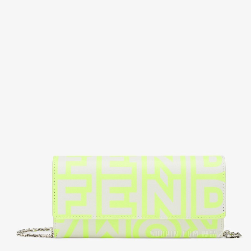 FENDI Roma Continental链带皮夹 白色皮革FENDI by Marc Jacobs皮夹