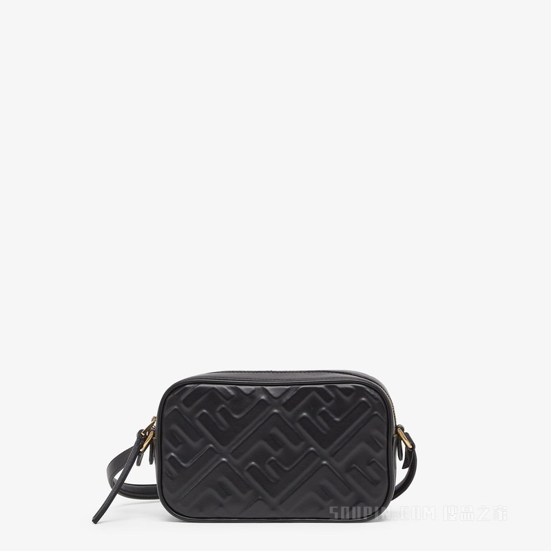 CAMERA CASE 黑色皮革迷你手袋