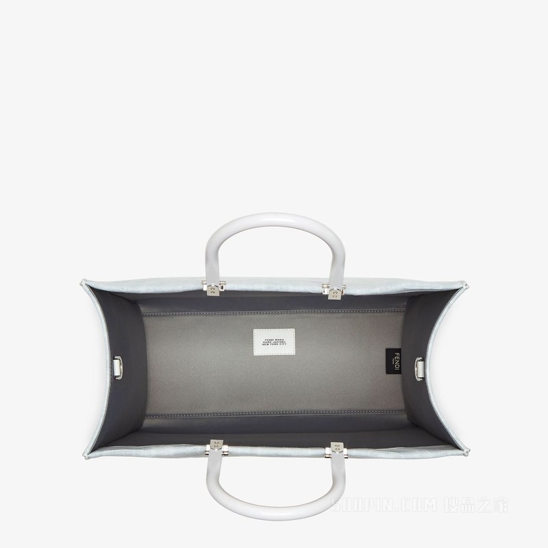 FENDI Sunshine中号手提袋 白色牛仔布FENDI by Marc Jacobs手提袋