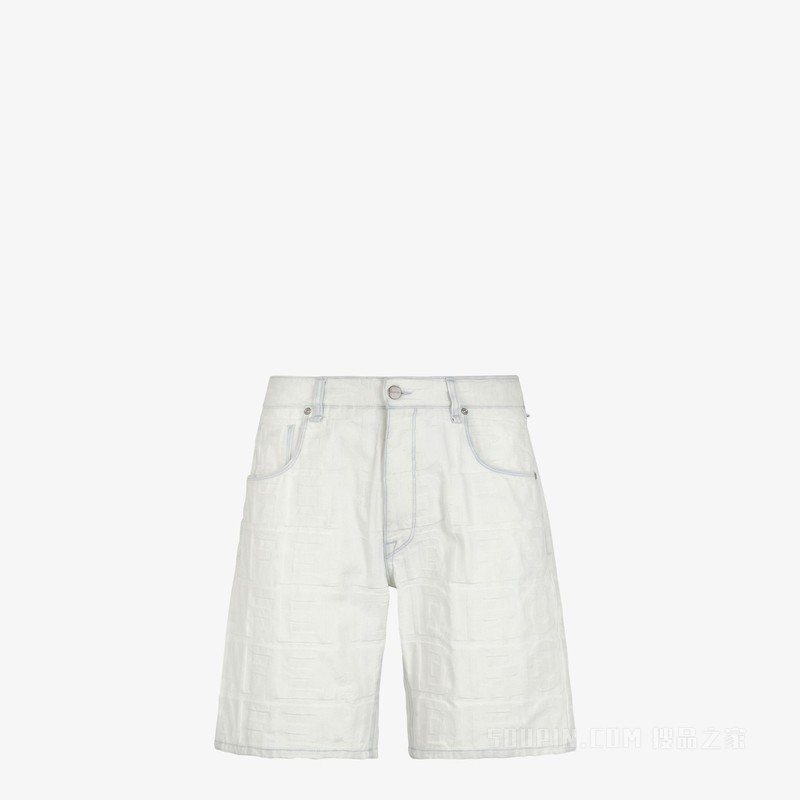 短裤 白色牛仔布FENDI by Marc Jacobs短裤