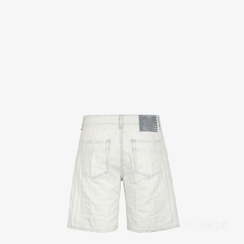 短裤 白色牛仔布FENDI by Marc Jacobs短裤