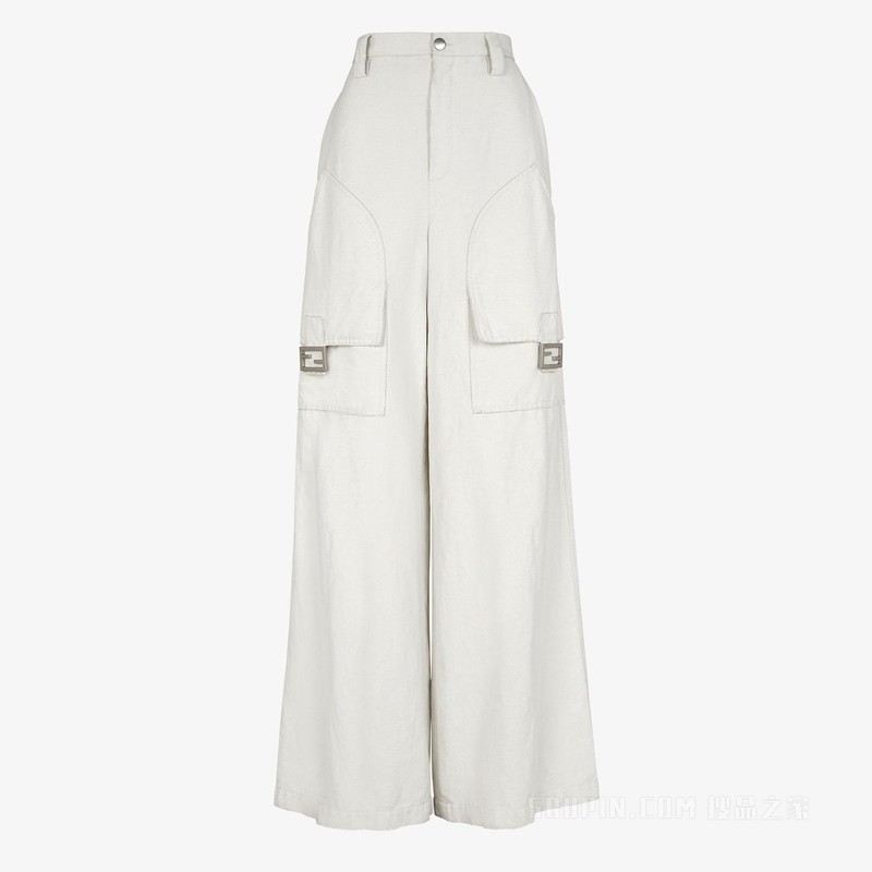 长裤 白色帆布FENDI by Marc Jacobs长裤