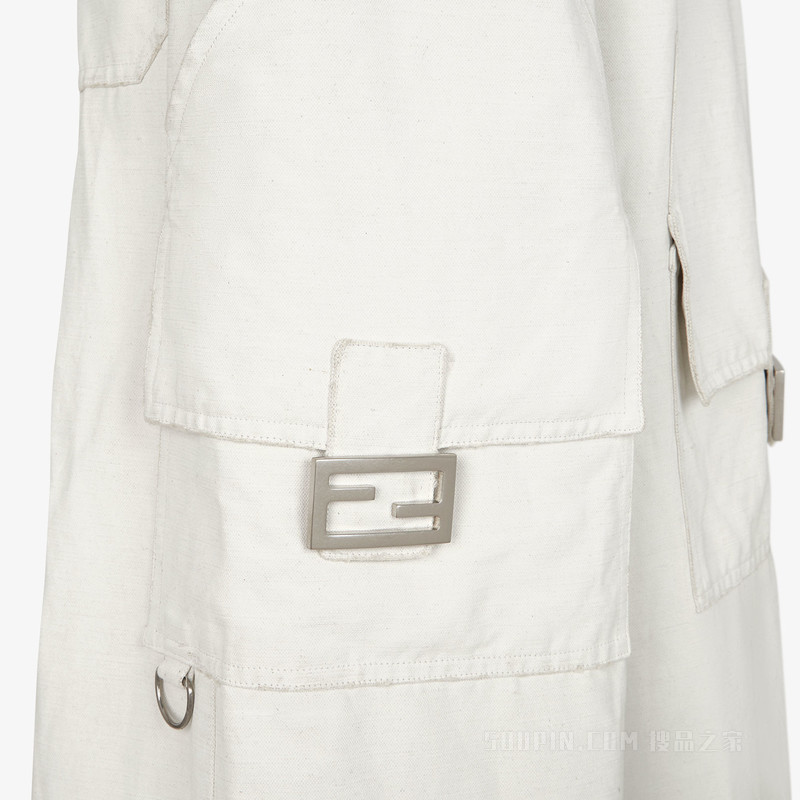 长裤 白色帆布FENDI by Marc Jacobs长裤