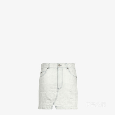 半身裙 白色牛仔布FENDI by Marc Jacobs半身裙