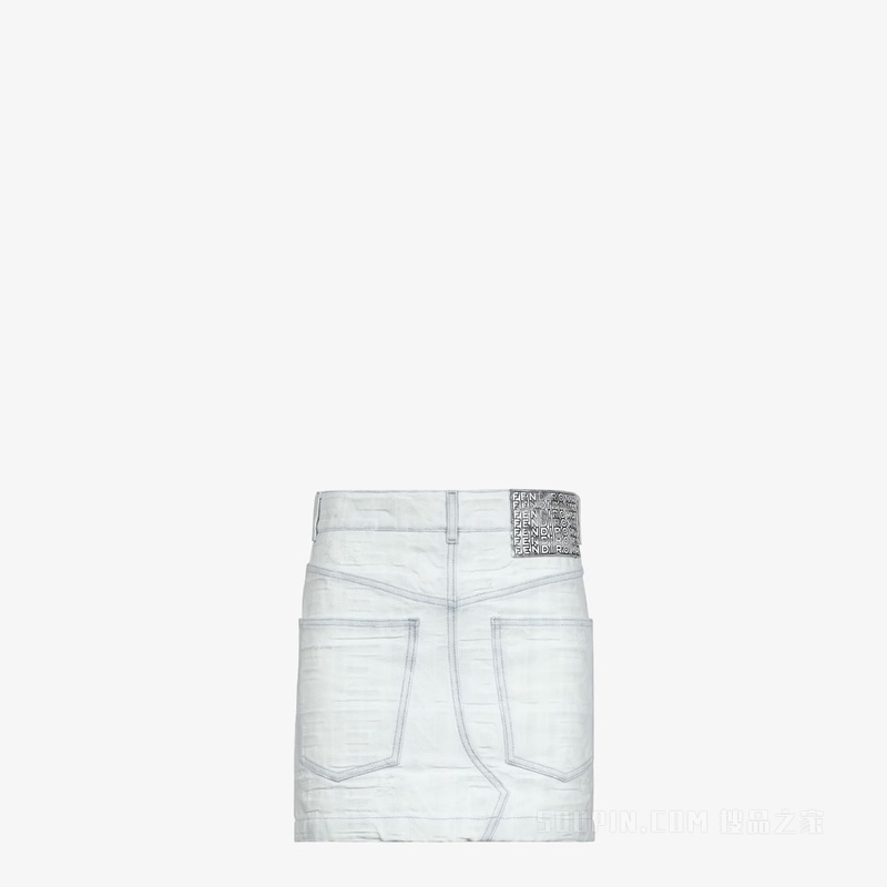 半身裙 白色牛仔布FENDI by Marc Jacobs半身裙