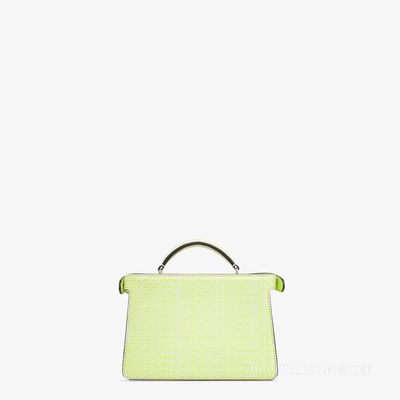 Peekaboo ISeeU XCross手袋 白色和荧光黄皮革FENDI by Marc Jacobs手袋