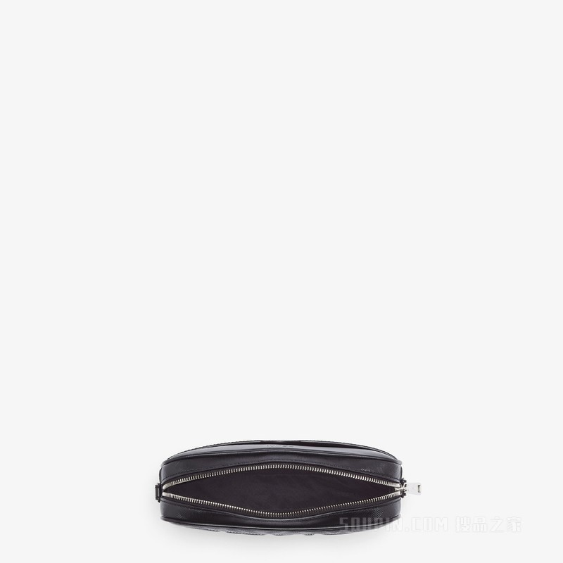 FENDI Roma相机包 黑色皮革FF印花手袋