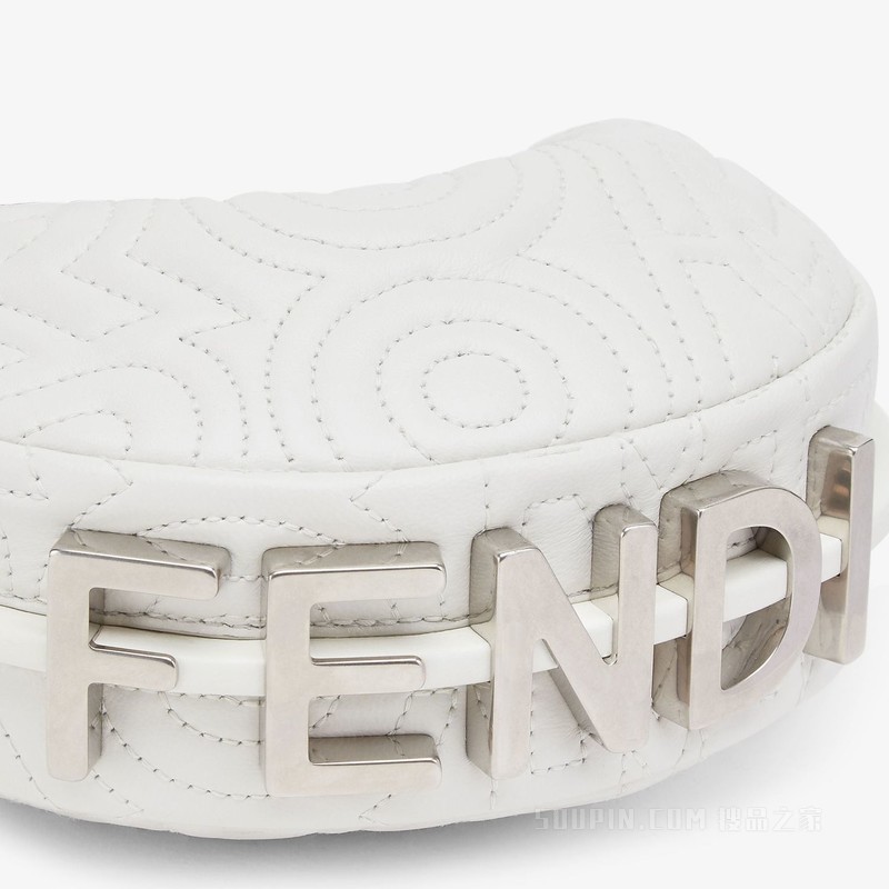 Nano Fendigraphy 白色纳帕皮革FENDI by Marc Jacobs吊饰