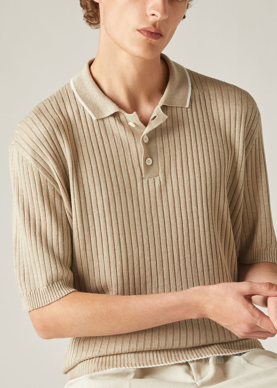 Mer Polo 衫 亚麻