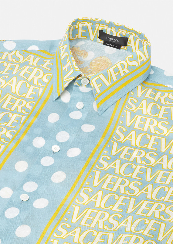 Versace Allover亚麻衬衫