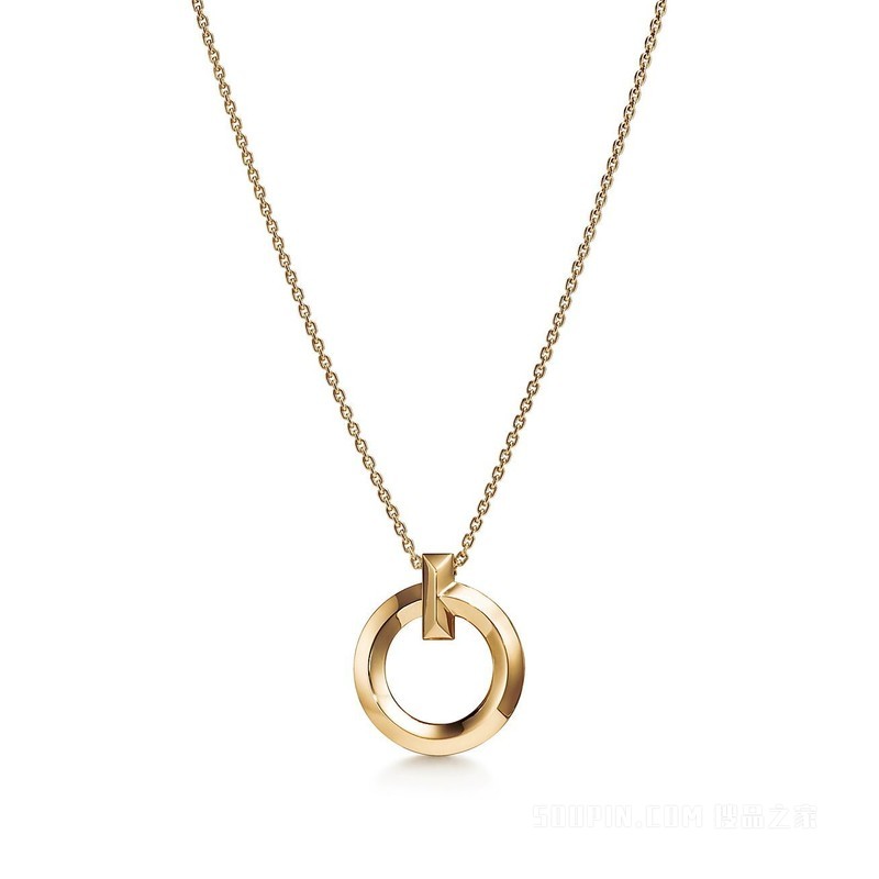 Tiffany T1 系列 18K 黄金圈形项链，小号
