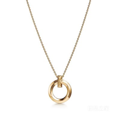 Tiffany T1 系列 18K 黄金圈形项链，小号