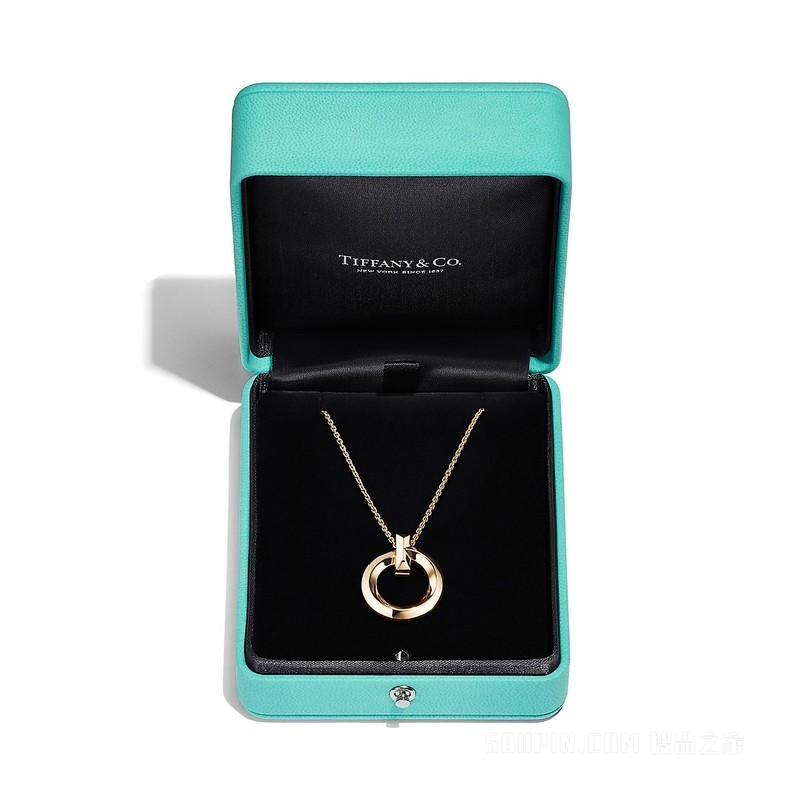 Tiffany T1 系列 18K 黄金圈形项链，小号