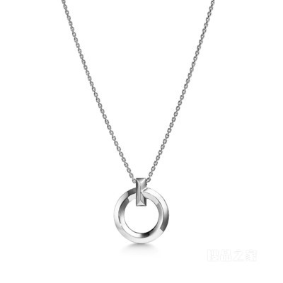 Tiffany T1 系列 18K 白金圈形项链，小号