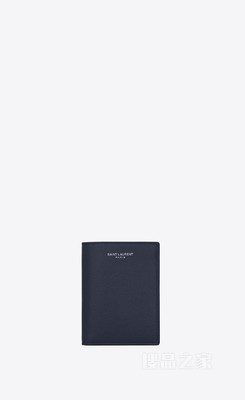 SAINT LAURENT PARIS粒面压印皮革信用卡包