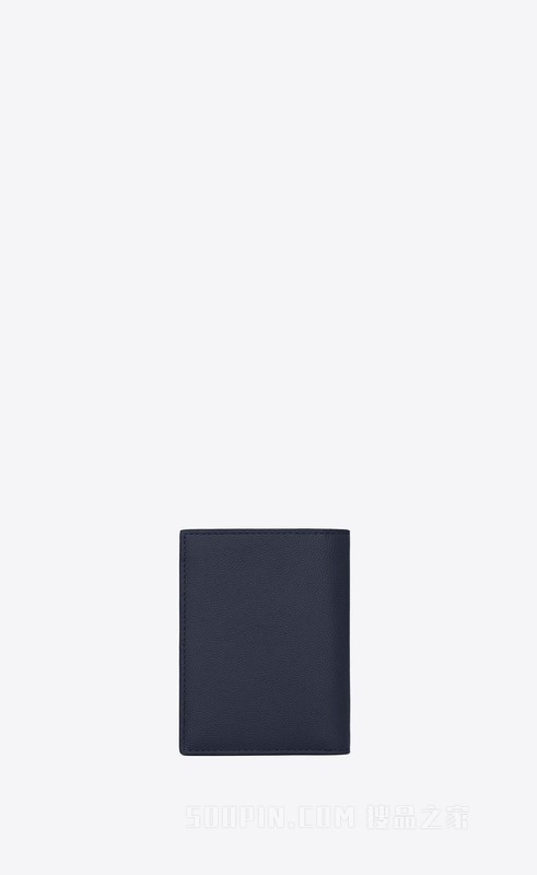 SAINT LAURENT PARIS粒面压印皮革信用卡包