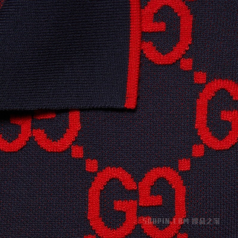 GG丝棉混纺Polo裙 绿色和红色