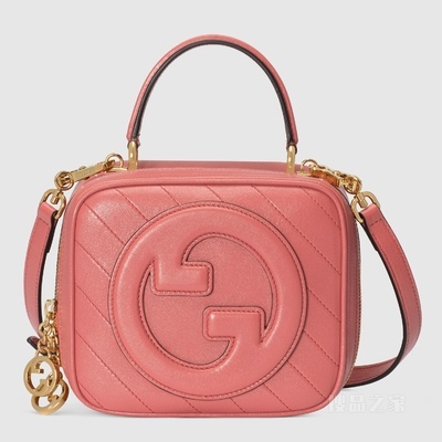 Gucci Blondie系列手提包 粉色皮革