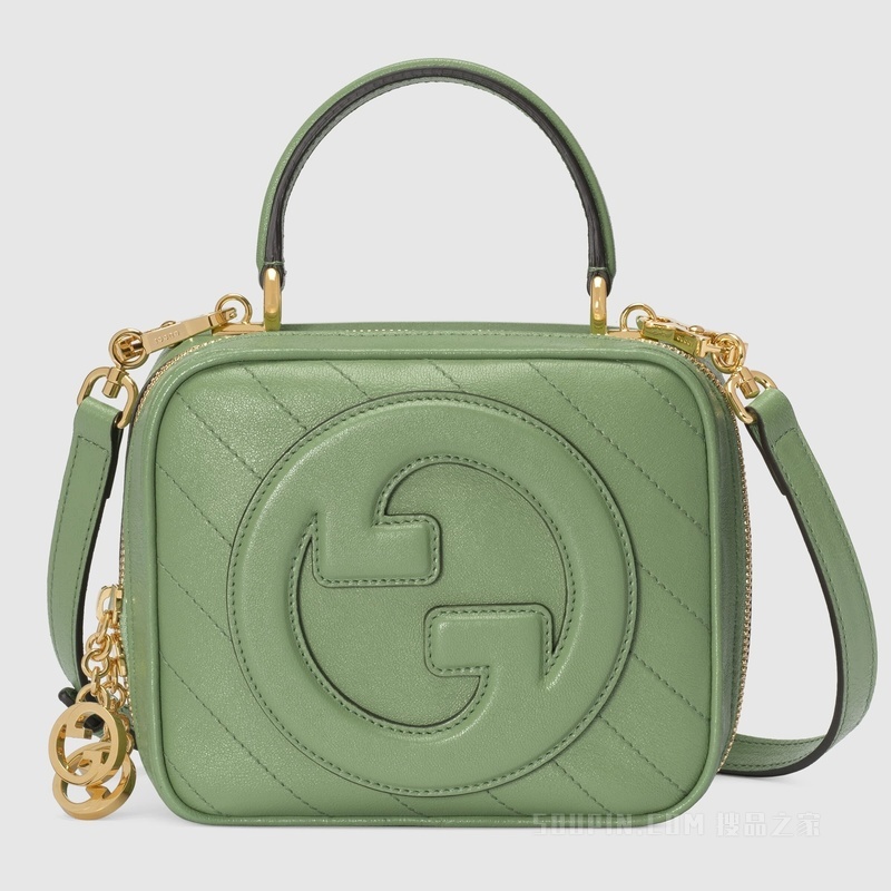 Gucci Blondie系列手提包 浅绿色皮革