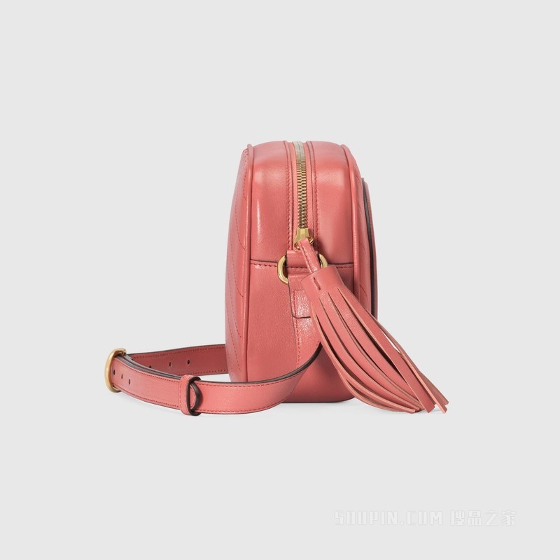 Gucci Blondie系列小号肩背包 粉色皮革