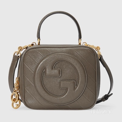 Gucci Blondie系列手提包 棕色皮革