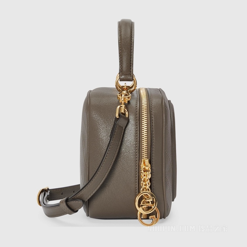Gucci Blondie系列手提包 棕色皮革