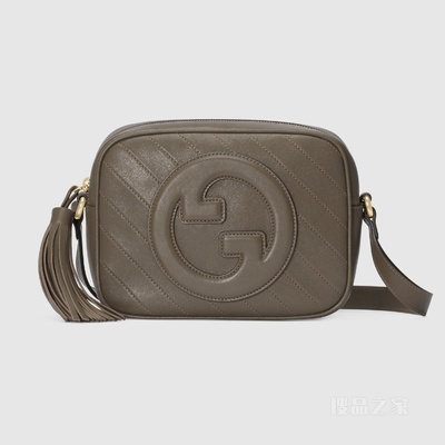 Gucci Blondie系列小号肩背包 棕色皮革