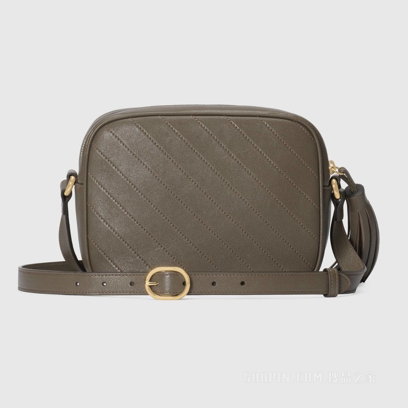 Gucci Blondie系列小号肩背包 棕色皮革