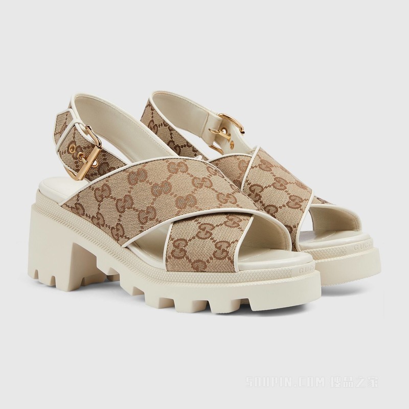 女士GG沟纹鞋底凉鞋 GG Supreme