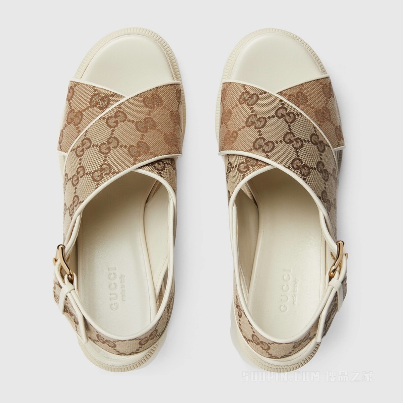 女士GG沟纹鞋底凉鞋 GG Supreme