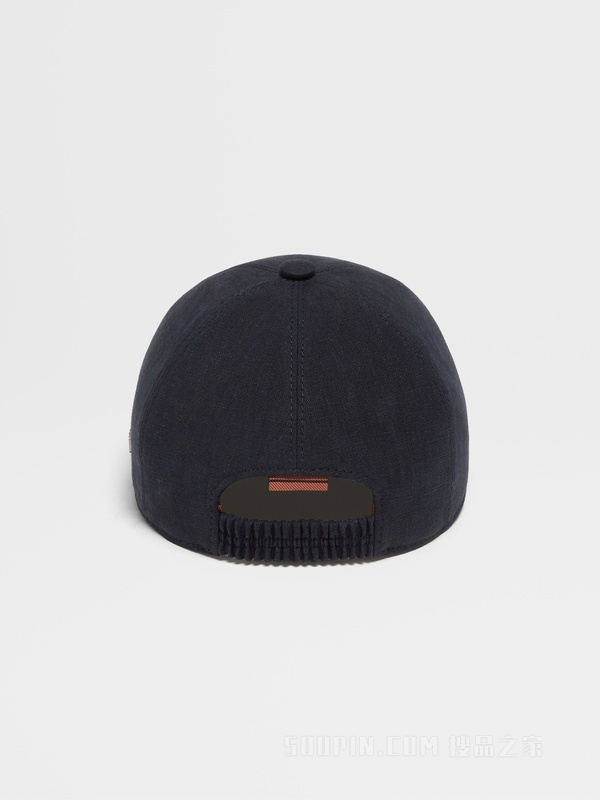 午夜蓝亚麻棒球帽