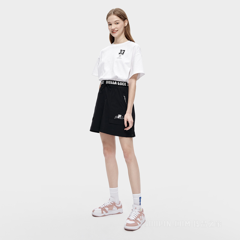 女子潮流运动超宽松短袖T裇