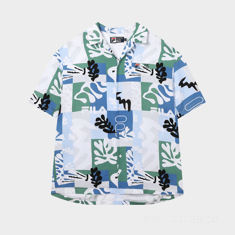 FILA x THE MET联名男子时尚休闲短袖衬衫