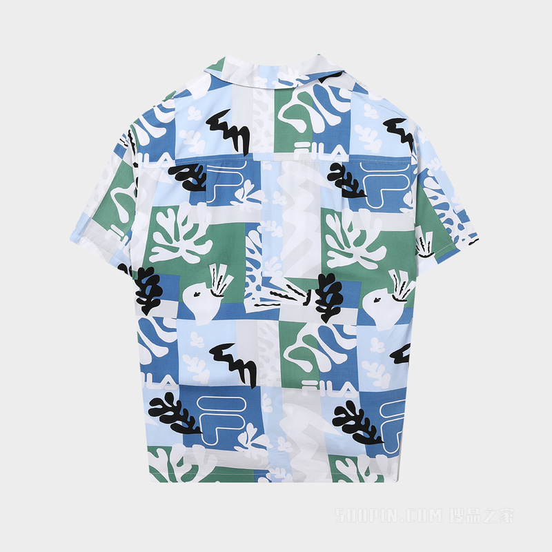 FILA x THE MET联名男子时尚休闲短袖衬衫