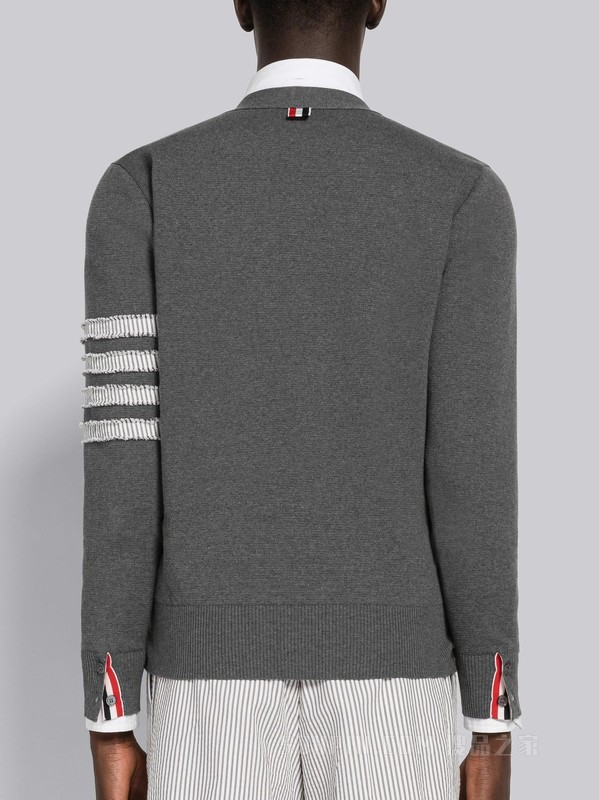 THOM BROWNE】[新品]男士四条纹针织V领开衫MKC479A-Y3006-035-搜