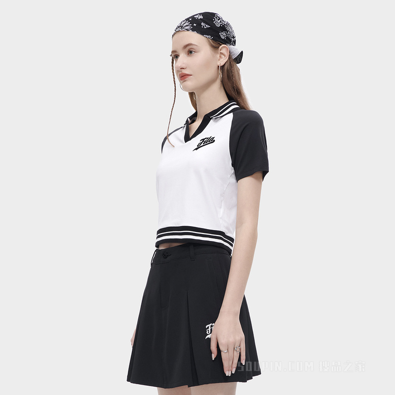 女子潮流运动修身短袖POLO