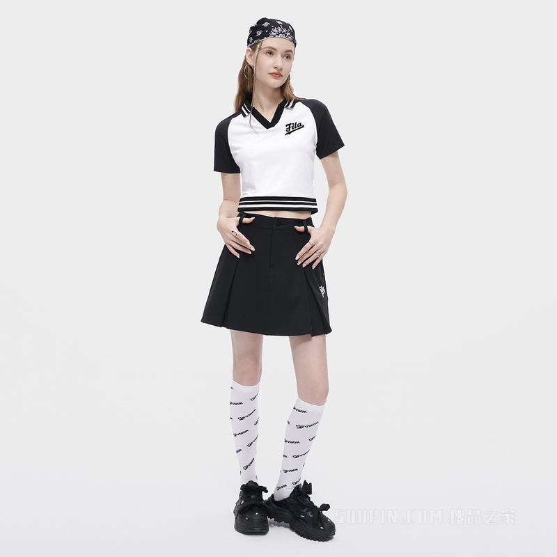 女子潮流运动修身短袖POLO