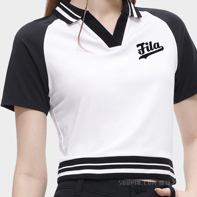 女子潮流运动修身短袖POLO