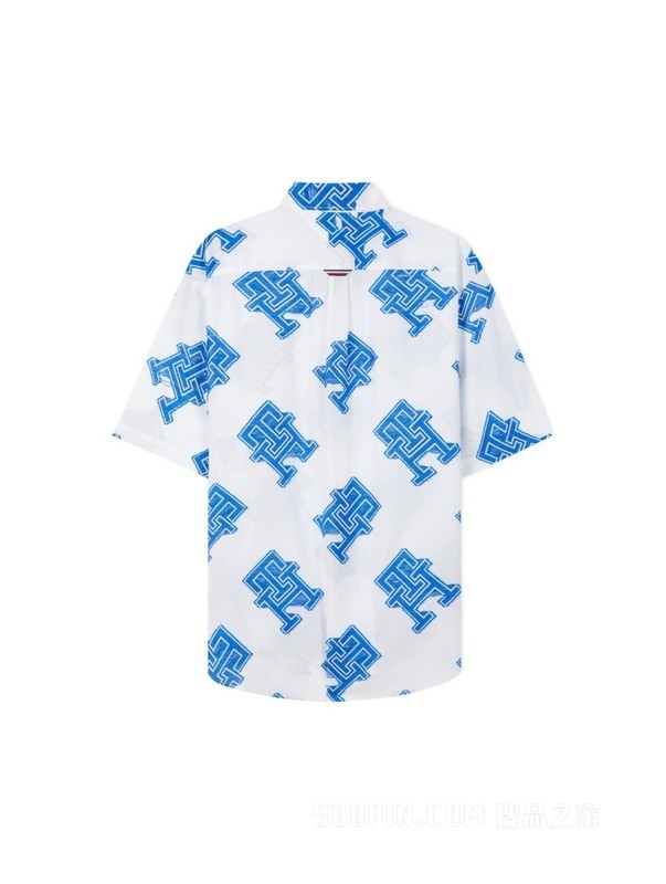 23新款早秋男装时尚拉毛字母提花垂顺宽松版短袖衬衫31747
