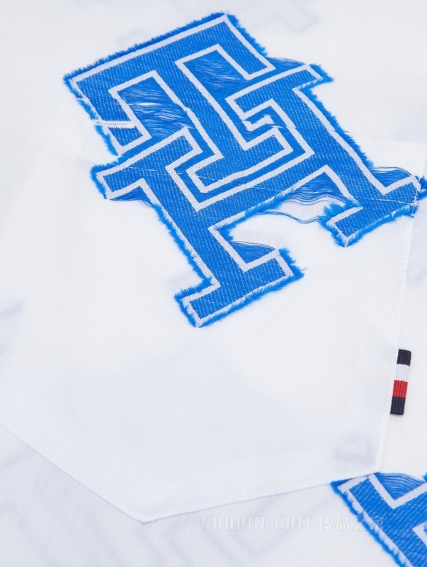 23新款早秋男装时尚拉毛字母提花垂顺宽松版短袖衬衫31747