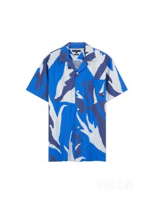 23新款春夏男装纯棉府绸度假风图案合身短袖衬衫MW0MW31750