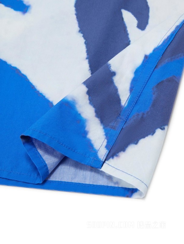 23新款春夏男装纯棉府绸度假风图案合身短袖衬衫MW0MW31750