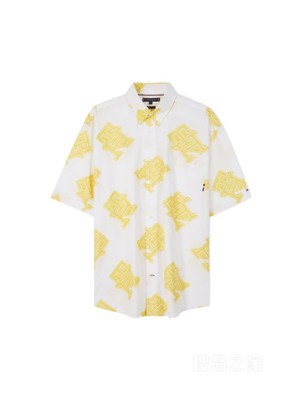 23新款早秋男装时尚拉毛字母提花垂顺宽松版短袖衬衫31747