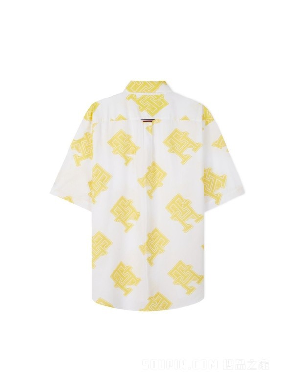 23新款早秋男装时尚拉毛字母提花垂顺宽松版短袖衬衫31747