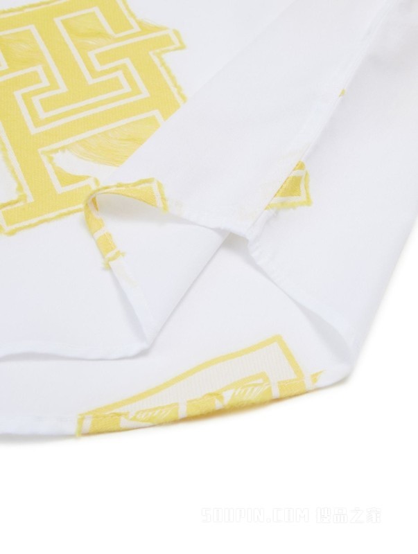 23新款早秋男装时尚拉毛字母提花垂顺宽松版短袖衬衫31747