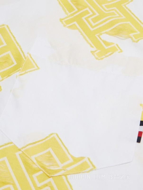 23新款早秋男装时尚拉毛字母提花垂顺宽松版短袖衬衫31747