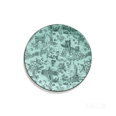 Tiffany Toile 系列 Tiffany Blue® 蒂芙尼蓝色骨瓷甜点盘