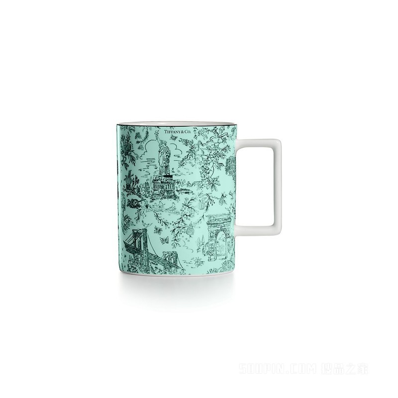 Tiffany Toile 系列 Tiffany Blue® 蒂芙尼蓝色骨瓷马克杯